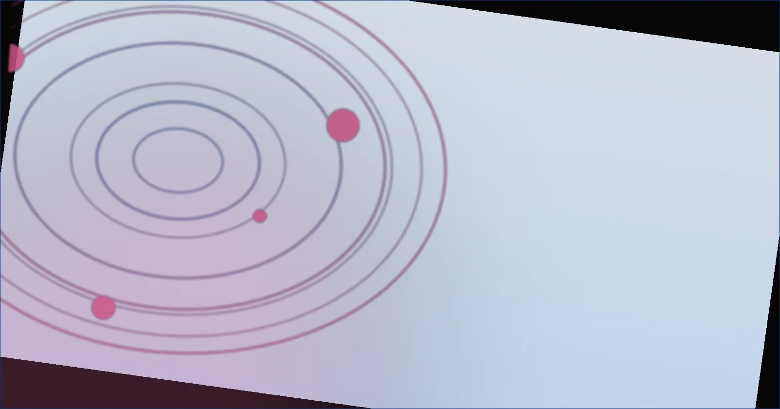 Sapphire orbit pattern suggesting a fast, continuous line of commentary