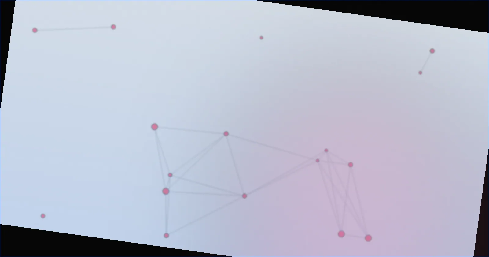 Sapphire constellation pattern suggesting a message finding its reader