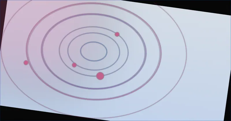 Pale orbit pattern suggesting repeated phrases circling the same point